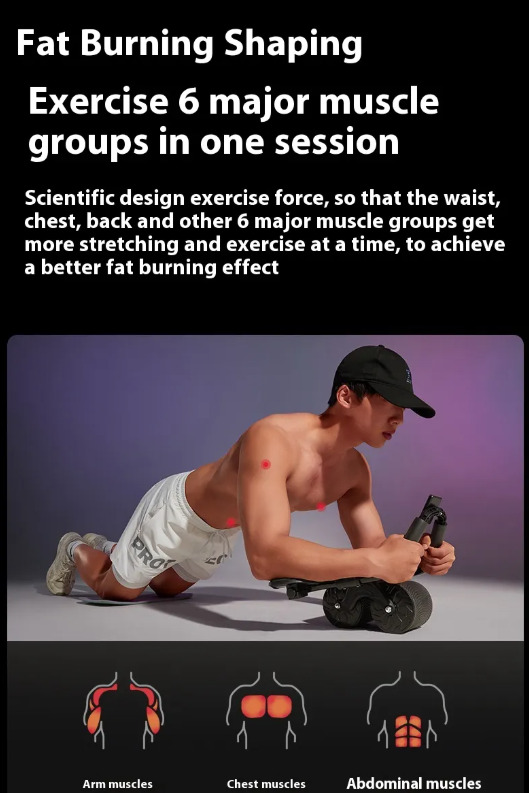 Automatic Rebound Ab Wheel – Core Strengthening & Toning Exercise Roller